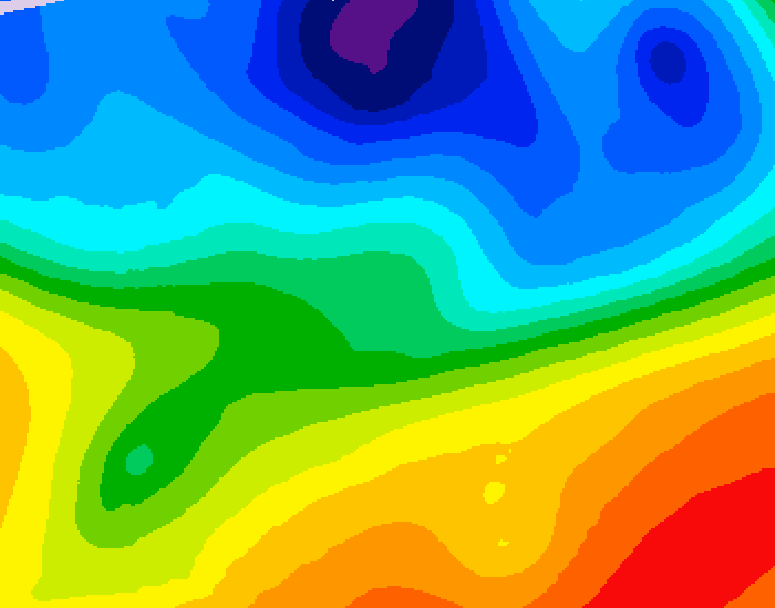 GDPS 500 millibar geopotential height 096 hour forecast chart for Canada based on 2026/10/08 0000Z data