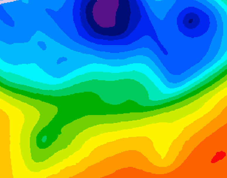 GDPS 500 millibar geopotential height 108 hour forecast chart for Canada based on 2026/10/08 0000Z data