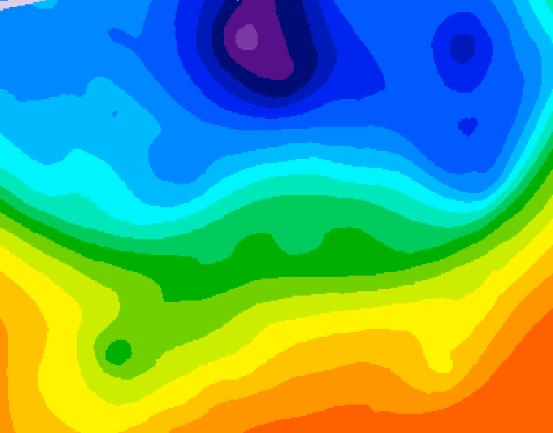 GDPS 500 millibar geopotential height 120 hour forecast chart for Canada based on 2026/10/08 0000Z data