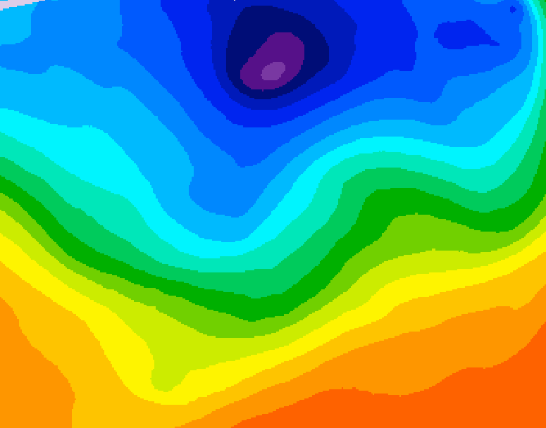 GDPS 500 millibar geopotential height 144 hour forecast chart for Canada based on 2026/10/08 0000Z data