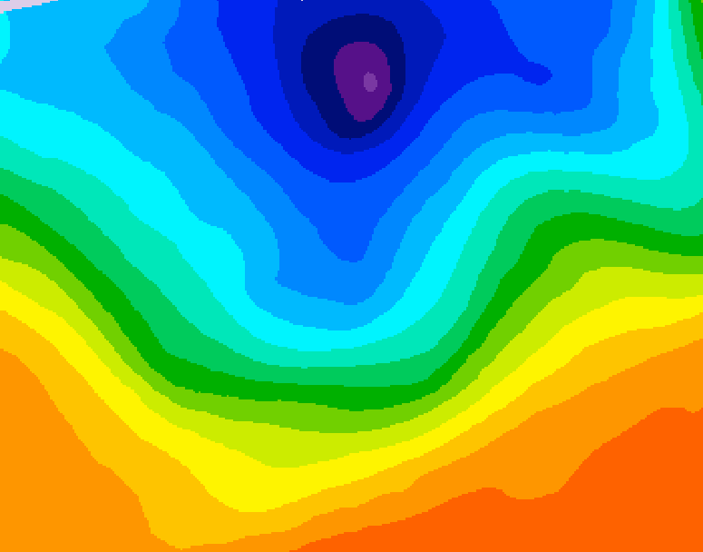 GDPS 500 millibar geopotential height 156 hour forecast chart for Canada based on 2026/10/08 0000Z data