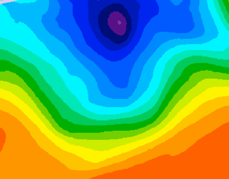 GDPS 500 millibar geopotential height 162 hour forecast chart for Canada based on 2026/10/08 0000Z data