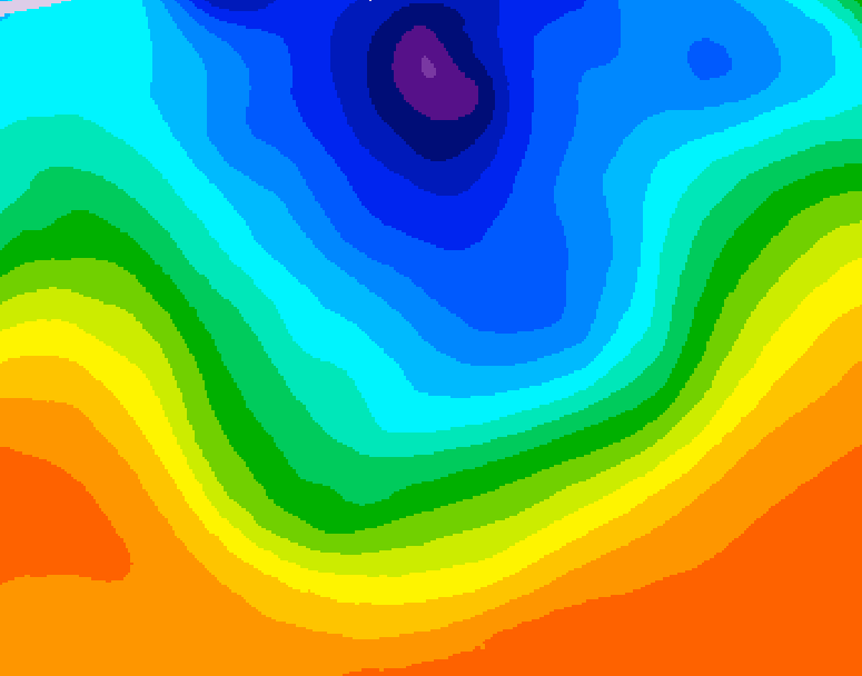 GDPS 500 millibar geopotential height 174 hour forecast chart for Canada based on 2026/10/08 0000Z data
