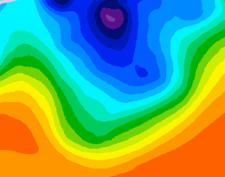 GDPS 500 millibar geopotential height 180 hour forecast chart for Canada based on 2026/10/08 0000Z data