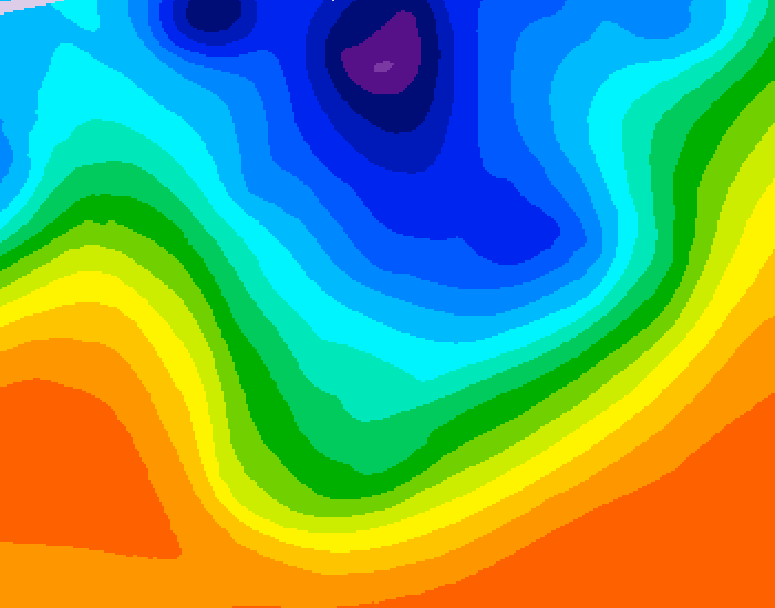 GDPS 500 millibar geopotential height 186 hour forecast chart for Canada based on 2026/10/08 0000Z data