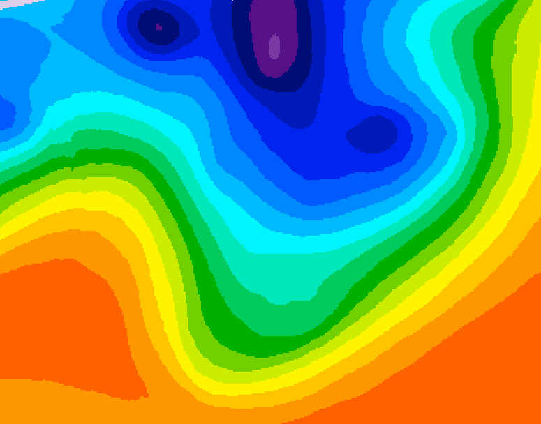GDPS 500 millibar geopotential height 198 hour forecast chart for Canada based on 2026/10/08 0000Z data