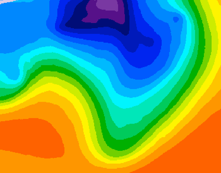 GDPS 500 millibar geopotential height 216 hour forecast chart for Canada based on 2026/10/08 0000Z data