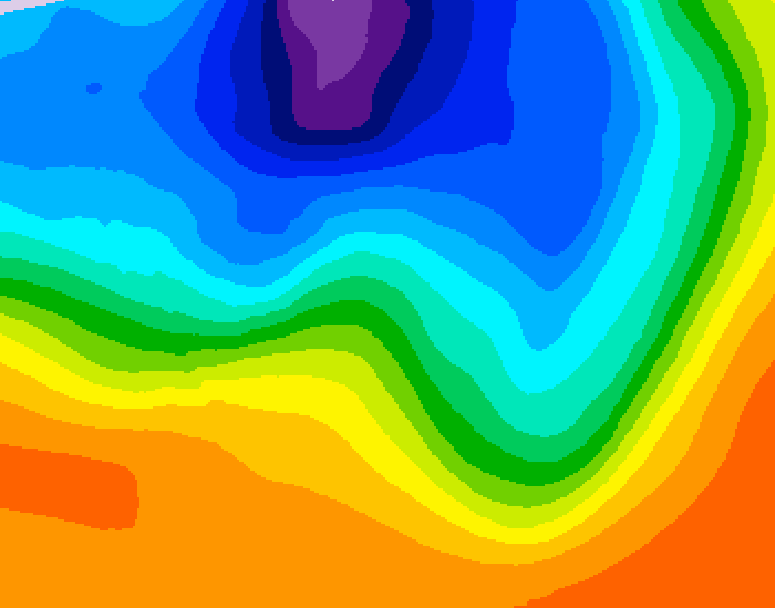 GDPS 500 millibar geopotential height 240 hour forecast chart for Canada based on 2026/10/08 0000Z data