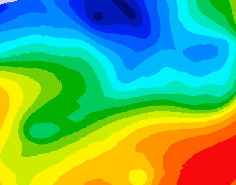 GDPS 500 millibar geopotential height 060 hour forecast chart for Canada based on 2026/10/08 1200Z data