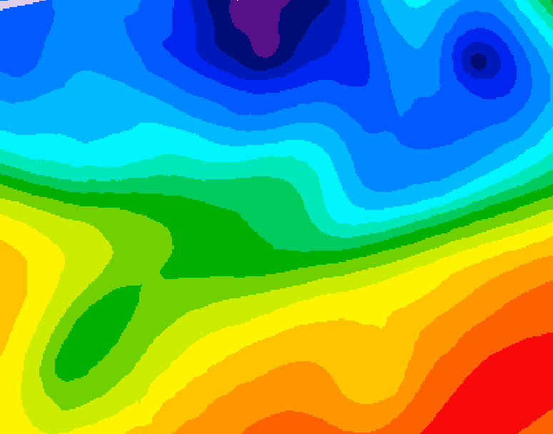 GDPS 500 millibar geopotential height 084 hour forecast chart for Canada based on 2026/10/08 1200Z data