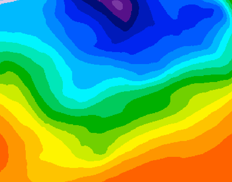 GDPS 500 millibar geopotential height 144 hour forecast chart for Canada based on 2026/10/08 1200Z data