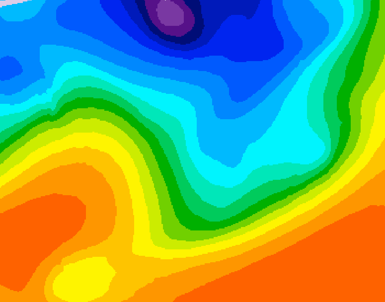 GDPS 500 millibar geopotential height 192 hour forecast chart for Canada based on 2026/10/08 1200Z data