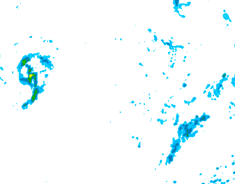 GDPS precipitation 222 hour forecast chart for Canada based on 2026/10/08 0000Z data
