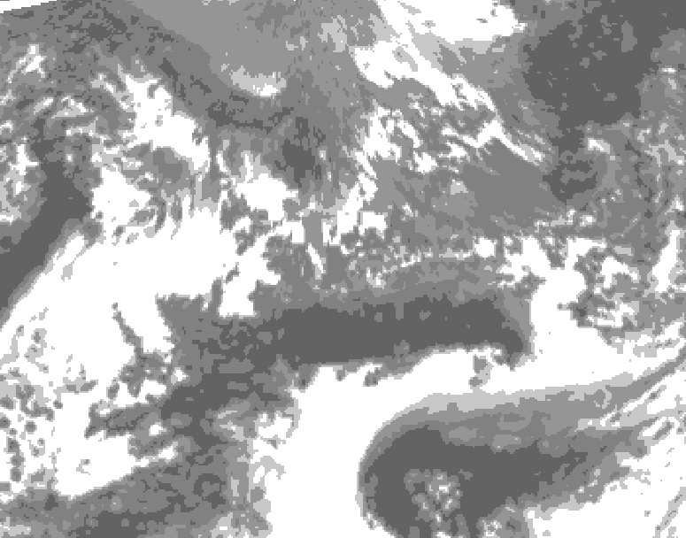 GDPS total cloud 078 hour forecast chart for Canada based on 2026/10/08 0000Z data