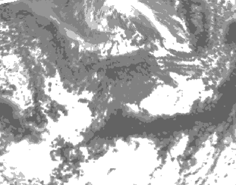 GDPS total cloud 132 hour forecast chart for Canada based on 2026/10/08 0000Z data