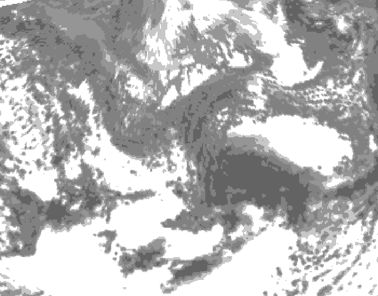 GDPS total cloud 150 hour forecast chart for Canada based on 2026/10/08 0000Z data