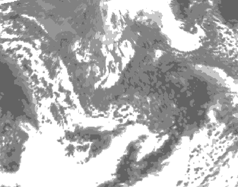 GDPS total cloud 168 hour forecast chart for Canada based on 2026/10/08 0000Z data