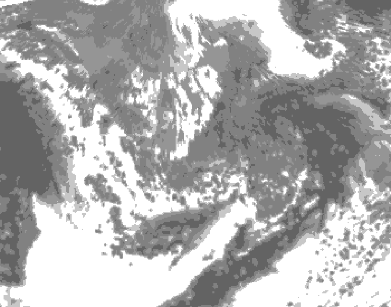 GDPS total cloud 174 hour forecast chart for Canada based on 2026/10/08 0000Z data