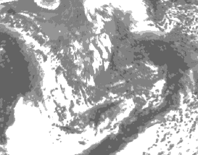 GDPS total cloud 180 hour forecast chart for Canada based on 2026/10/08 0000Z data