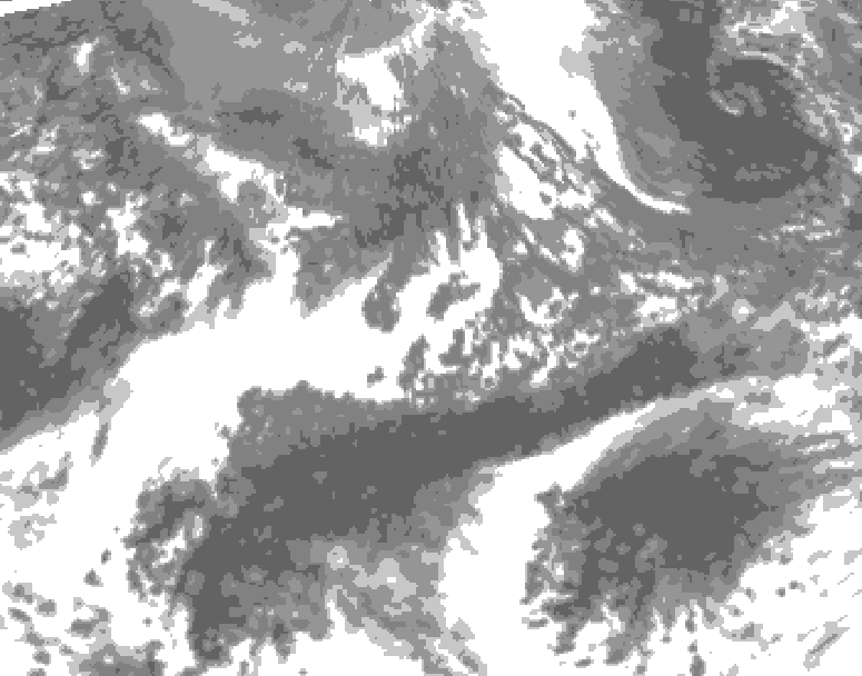GDPS total cloud 084 hour forecast chart for Canada based on 2026/10/08 1200Z data