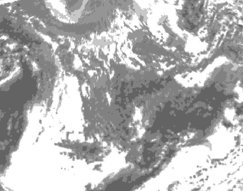 GDPS total cloud 168 hour forecast chart for Canada based on 2026/10/08 1200Z data