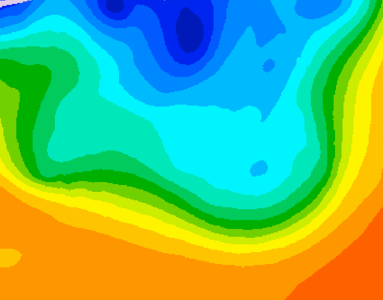 GDPS 500 millibar geopotential height 006 hour forecast chart for Canada based on 2026/10/09 0000Z data