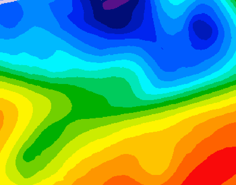 GDPS 500 millibar geopotential height 072 hour forecast chart for Canada based on 2026/10/09 0000Z data