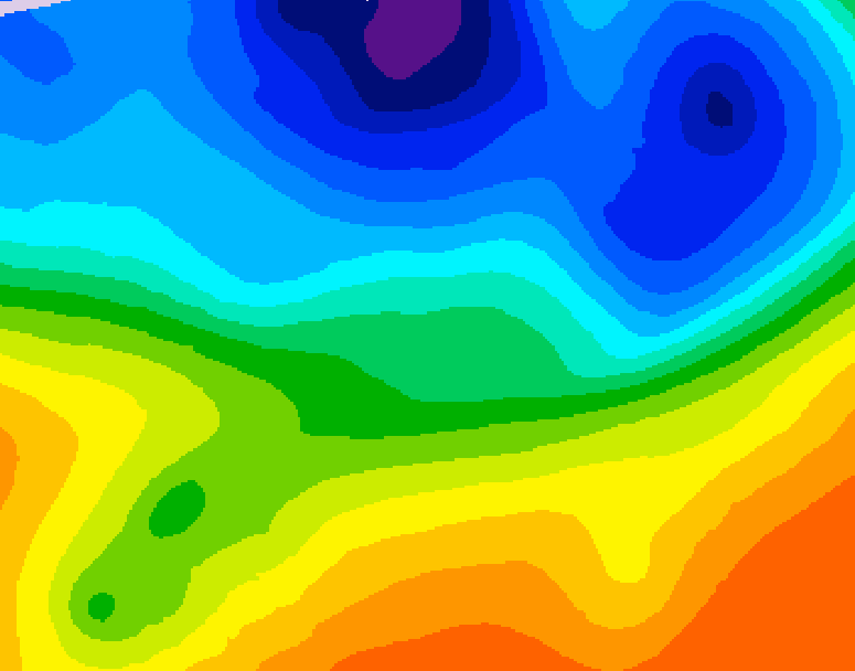GDPS 500 millibar geopotential height 084 hour forecast chart for Canada based on 2026/10/09 0000Z data