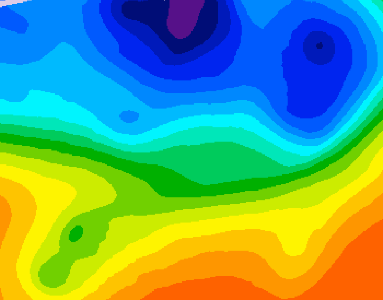GDPS 500 millibar geopotential height 090 hour forecast chart for Canada based on 2026/10/09 0000Z data