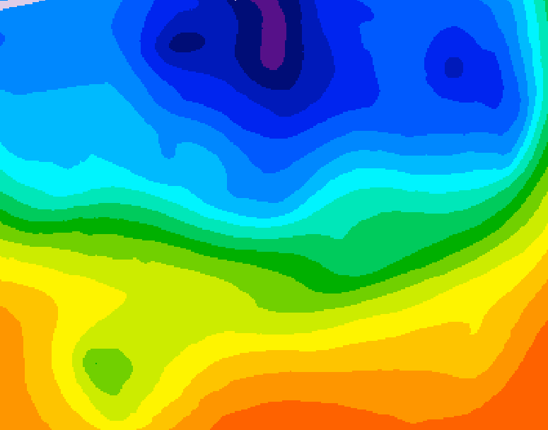 GDPS 500 millibar geopotential height 108 hour forecast chart for Canada based on 2026/10/09 0000Z data