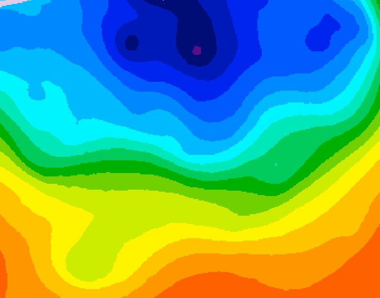 GDPS 500 millibar geopotential height 120 hour forecast chart for Canada based on 2026/10/09 0000Z data
