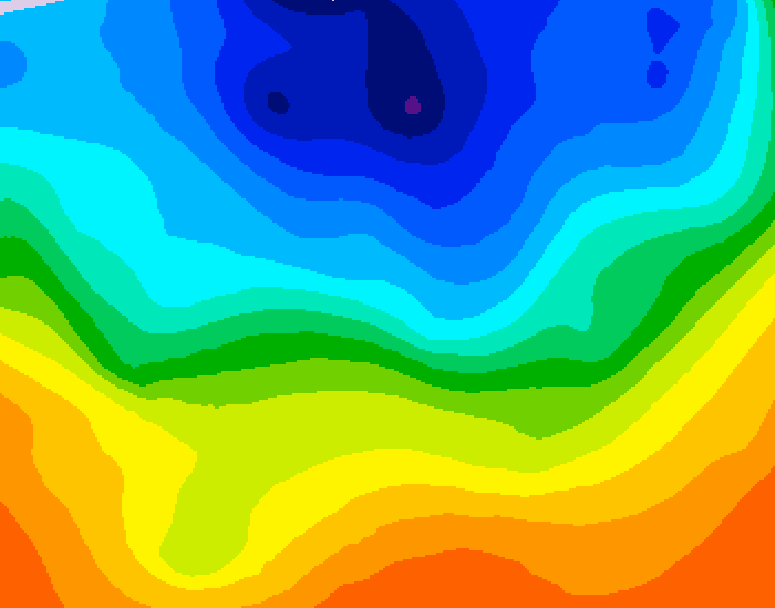 GDPS 500 millibar geopotential height 126 hour forecast chart for Canada based on 2026/10/09 0000Z data