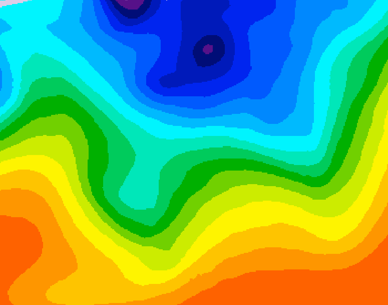 GDPS 500 millibar geopotential height 150 hour forecast chart for Canada based on 2026/10/09 0000Z data