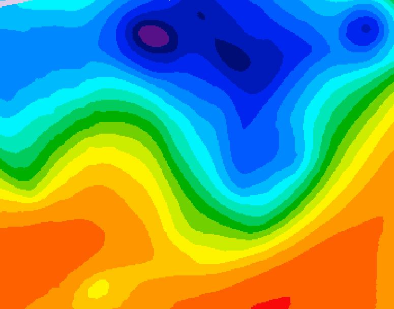 GDPS 500 millibar geopotential height 198 hour forecast chart for Canada based on 2026/10/09 0000Z data