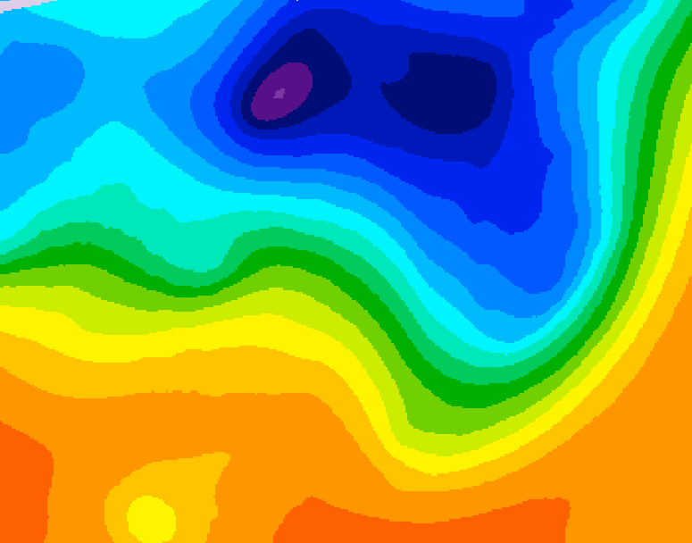 GDPS 500 millibar geopotential height 216 hour forecast chart for Canada based on 2026/10/09 0000Z data