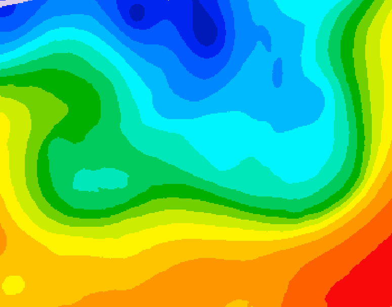GDPS 500 millibar geopotential height 012 hour forecast chart for Canada based on 2026/10/09 1200Z data
