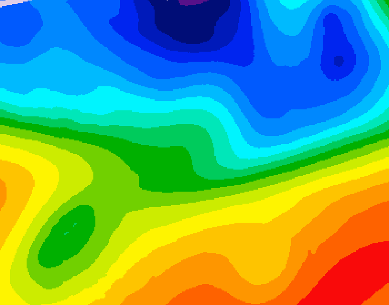 GDPS 500 millibar geopotential height 060 hour forecast chart for Canada based on 2026/10/09 1200Z data