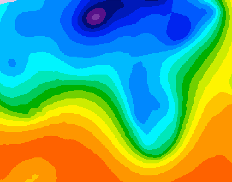 GDPS 500 millibar geopotential height 192 hour forecast chart for Canada based on 2026/10/09 1200Z data