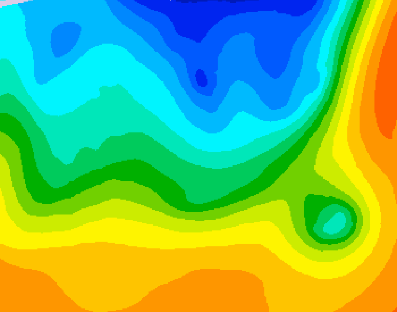 GDPS 500 millibar geopotential height 240 hour forecast chart for Canada based on 2026/10/09 1200Z data