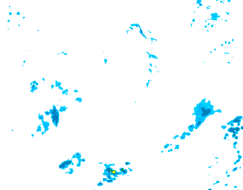 GDPS precipitation 126 hour forecast chart for Canada based on 2026/10/09 0000Z data