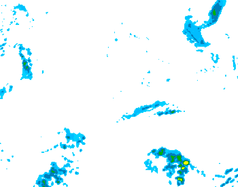 GDPS precipitation 048 hour forecast chart for Canada based on 2026/10/09 1200Z data