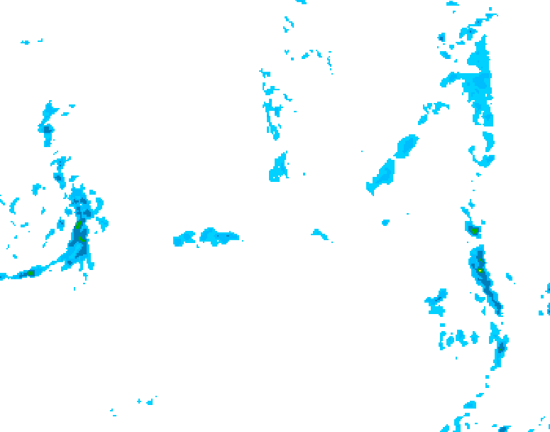 GDPS precipitation 222 hour forecast chart for Canada based on 2026/10/09 1200Z data