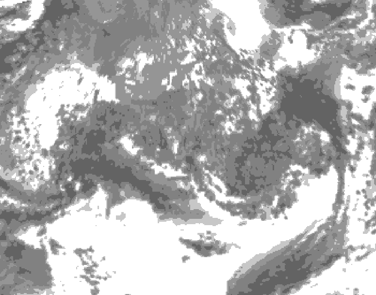 GDPS total cloud 012 hour forecast chart for Canada based on 2026/10/09 0000Z data