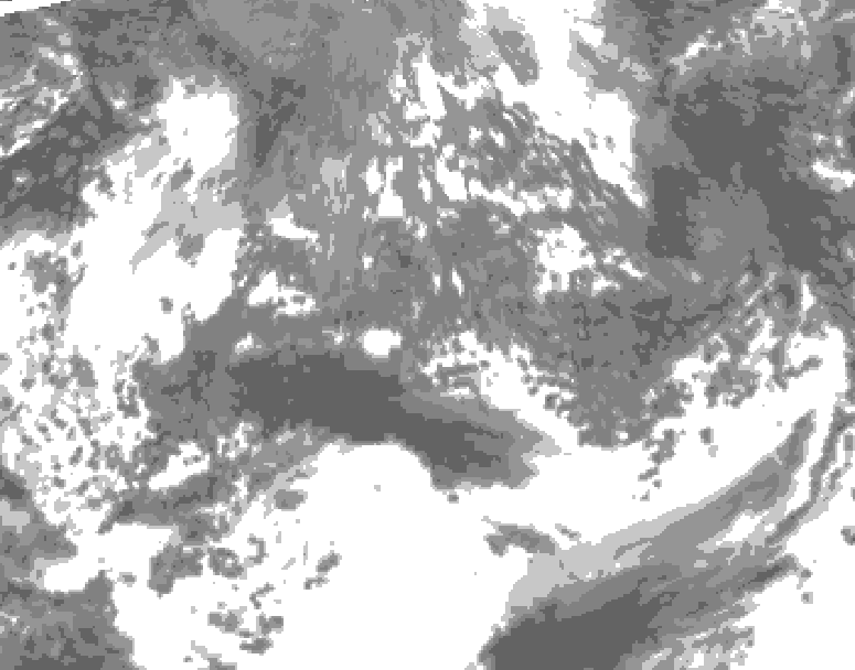 GDPS total cloud 030 hour forecast chart for Canada based on 2026/10/09 0000Z data