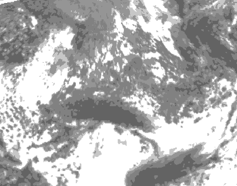 GDPS total cloud 036 hour forecast chart for Canada based on 2026/10/09 0000Z data