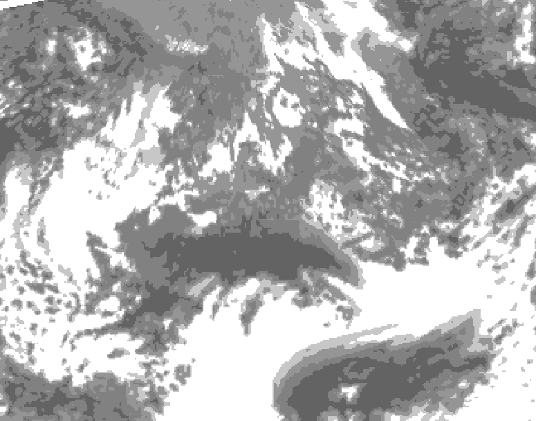 GDPS total cloud 042 hour forecast chart for Canada based on 2026/10/09 0000Z data