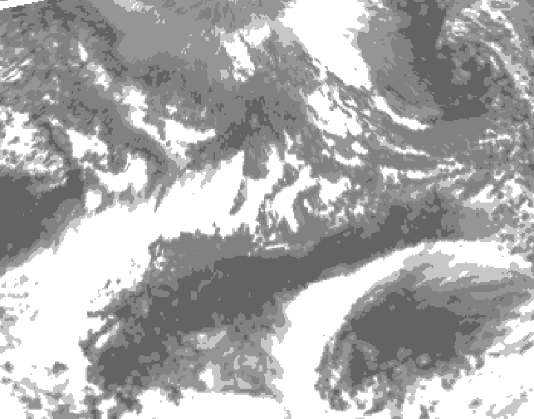 GDPS total cloud 072 hour forecast chart for Canada based on 2026/10/09 0000Z data