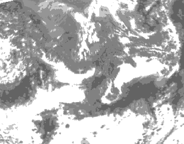 GDPS total cloud 114 hour forecast chart for Canada based on 2026/10/09 0000Z data