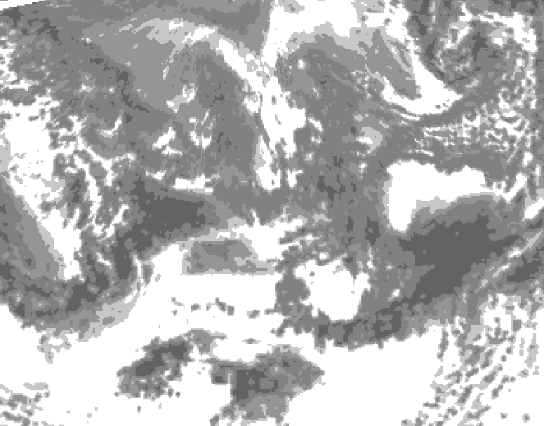 GDPS total cloud 126 hour forecast chart for Canada based on 2026/10/09 0000Z data