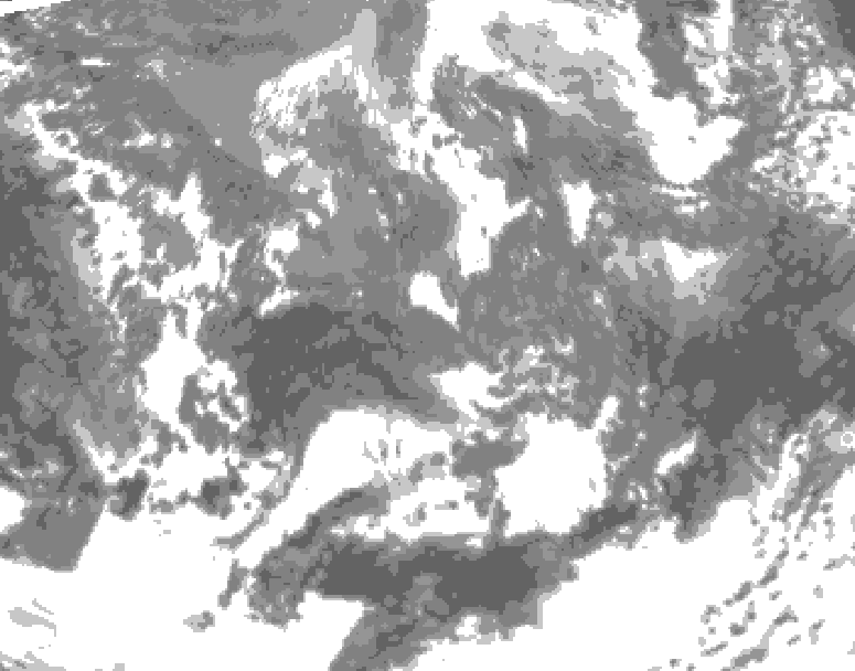 GDPS total cloud 138 hour forecast chart for Canada based on 2026/10/09 0000Z data